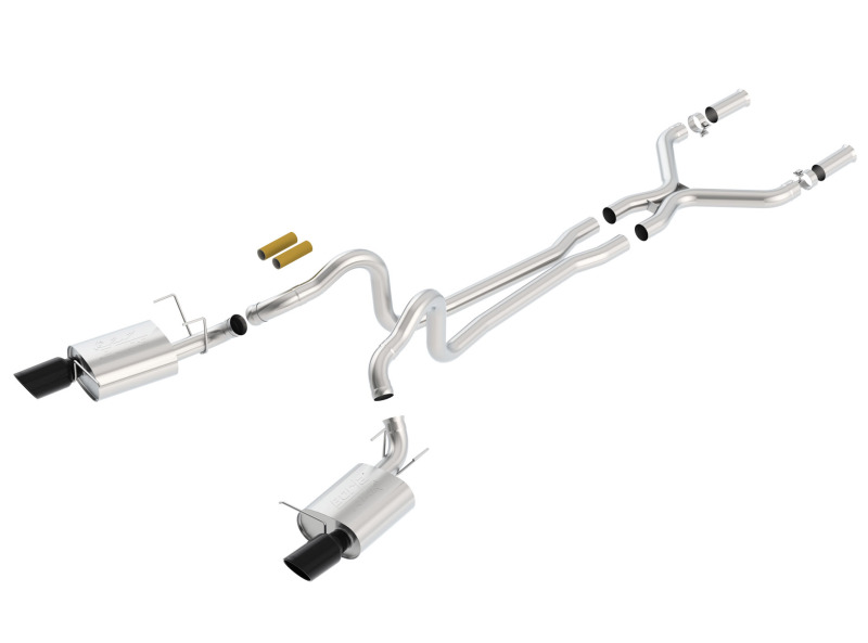 Borla 2011-2012 Mustang GT 5.0L Black Chrome 4.5in Rd Tip ATAK Catback Exhaust - Bild 2