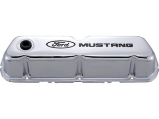 Ford Racing Ford Mustang Logo Stamped Steel Chrome Valve Covers