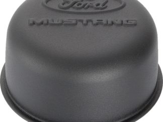 Ford Racing Black Crinkle Finish Breather Cap w/ Ford Mustang Logo