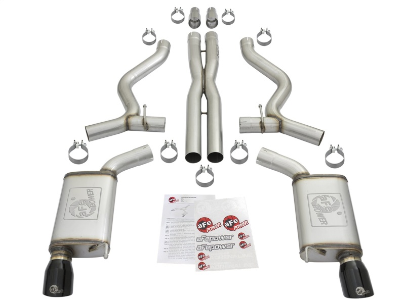 aFe MACHForce XP 3in 304 SS Cat-Back Exhausts w/ Black Tips 15-17 Ford Mustang GT V8-5.0L/V6-3.7L - Bild 3