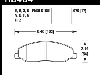 Hawk 2010 Ford Mustang 4.0L Base Front ER-1 Brake Pads