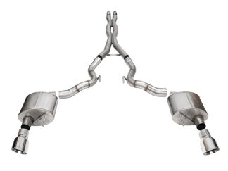 Corsa 2024 Ford Mustang GT Conv. Xtreme CatBack Ex. Sys. 3.0in Dual Rear Exit w/4.5in Pro Series Tip