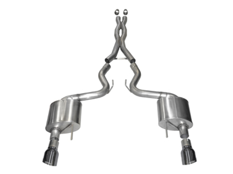 Corsa 15-17 Ford Mustang GT Coupe 5.0L 3in Xtreme Cat-Back Exhaust Dual Rear Exit w/ Gun Metal Tips - Bild 2