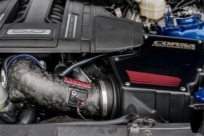 Corsa 18-23 Ford Mustang GT 5.0L V8 Forged Carbon Fiber Air Intake w/ DryTech 3D No Oil - Bild 2