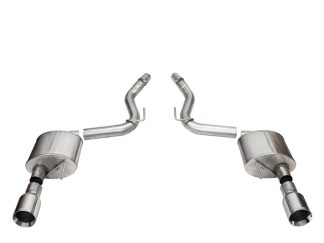 Corsa 2024 Ford Mustang GT Sport Axle-Back Dual Rear Exit with 4.5in Straight Cut Polished Tips