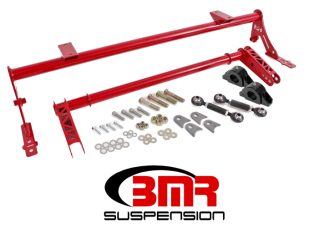 BMR 05-14 S197 Mustang Rear Bolt-On Hollow 35mm Xtreme Anti-Roll Bar Kit (Delrin) - Red