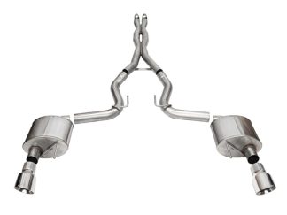 Corsa 2024 Ford Mustang GT Xtreme Cat-Back Exhaust Sys. 3.0in Dual Rear Exit w/4.5in Pro Series Tips