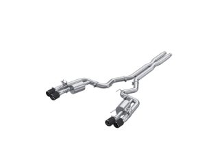 MBRP 2024+ For Mustang GT (S650) 3in Cat-Back Quad Tip - 4in Carbon Fiber Tips