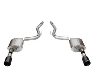 Corsa 2024 Ford Mustang GT Sport Axle-Back Dual Rear Exit with 4.5in Straight Cut Black PVD Tips