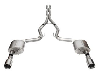 Corsa 2024 Ford Mustang GT Xtreme CatBack Exhaust Sys 3.0in Dual Rear Exit w/4.5in Straight Cut Tips