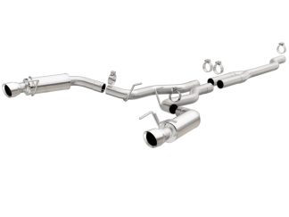 MagnaFlow Cat Back, SS, 2.5in, Competition, Dual Split Polish 4.5in Tips 2015 Ford Mustang Ecoboost