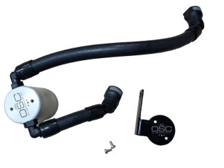 J&L 2020-2022 Ford Mustang GT500 Passenger Side Oil Separator 3.0 - Clear Anodized