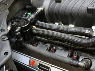 J&L 11-17 Ford Mustang GT (w/Roush/VMP S/C) Passenger Side Oil Separator 3.0 - Black Anodized