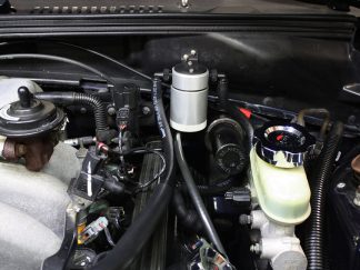 J&L 96-98 Ford Mustang SVT Cobra Driver Side Oil Separator 3.0 - Clear Anodized