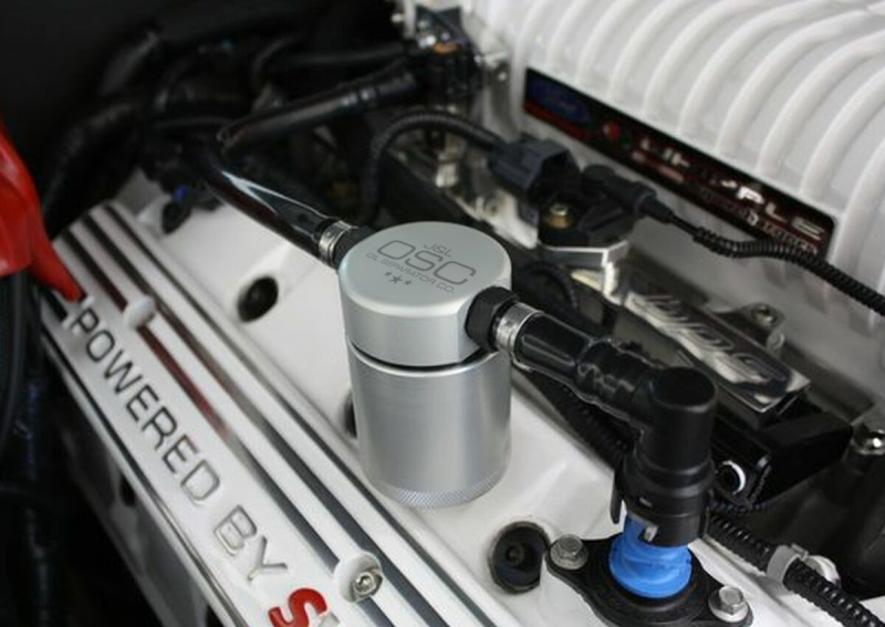 J&L 07-14 Ford Mustang GT500 Passenger Side Oil Separator 3.0 - Clear Anodized - Bild 3