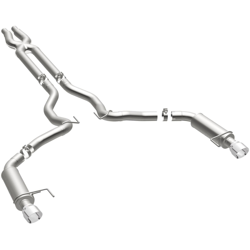 MagnaFlow Cat Back, SS, 3in, Competition, Dual Split Polished 4.5in Tips 2015 Ford Mustang GT V8 5.0 - Bild 21