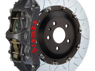 Brembo 15-23 Mustang GT Front GTS BBK 6 Piston Cast 405x34 2pc Rotor Slotted Type3-Black HA