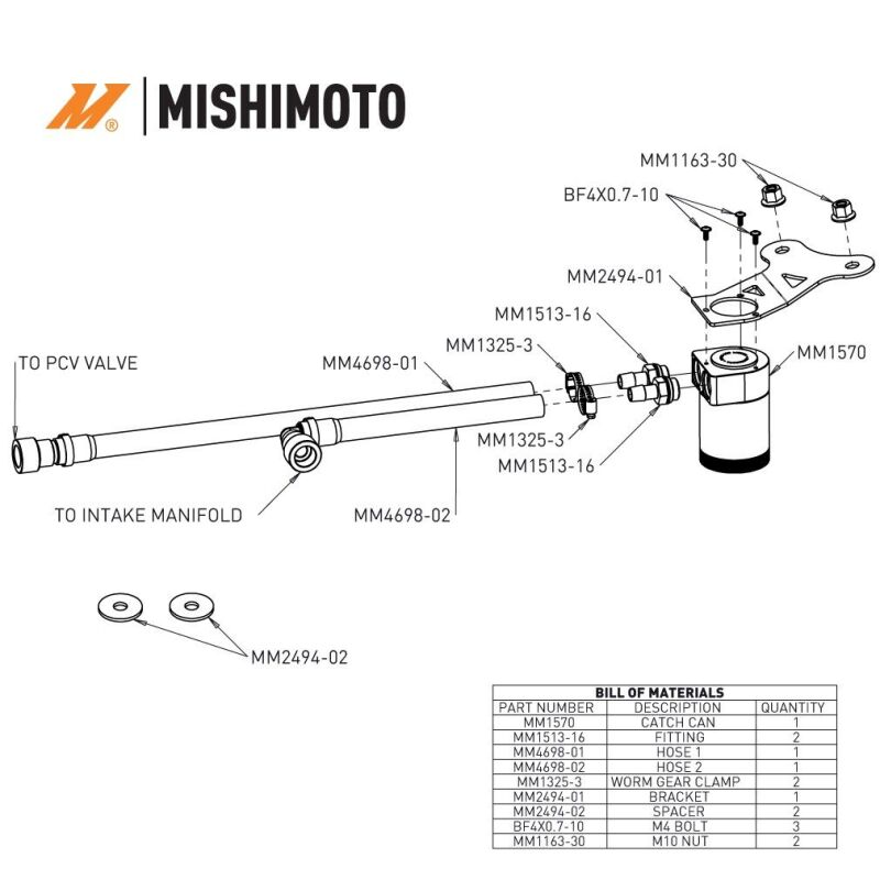 Mishimoto 2024+ Ford Mustang 2.3L EcoBoost Oil Catch Can PCV Side - Bild 5