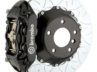 Brembo 15-23 Mustang GT/V6/EcoBoost Rear GT BBK 4 Piston Cast 380x28 2pc Rotor Slotted Type3-Black