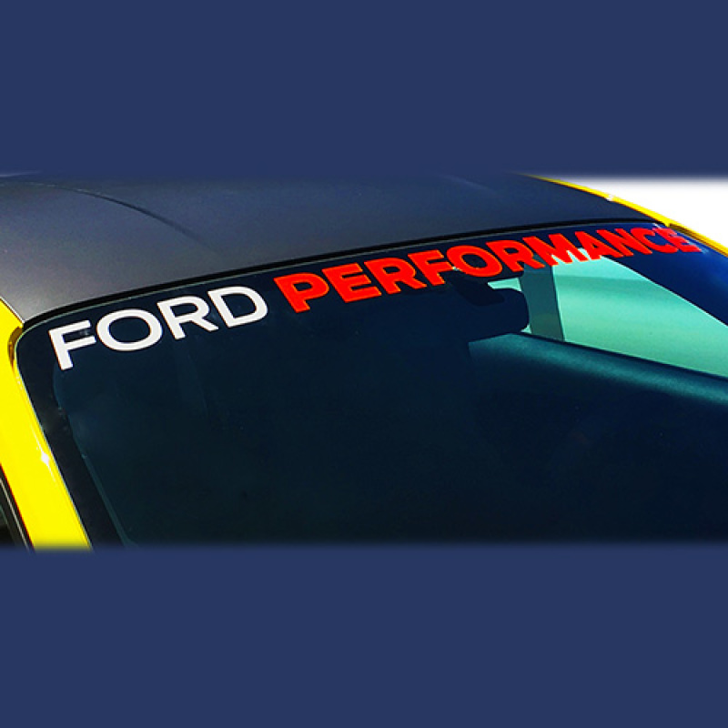 Ford Performance 2015-2017 Mustang Windshield Banner Ford Performance - White / Red - Bild 2
