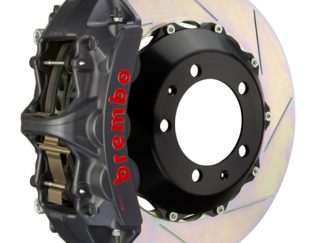 Brembo 05-14 Mustang GT Excl non-ABS Fr GTS BBK 6Pis Cast 380x32 2pc Rotor Slotted Type1-Black HA