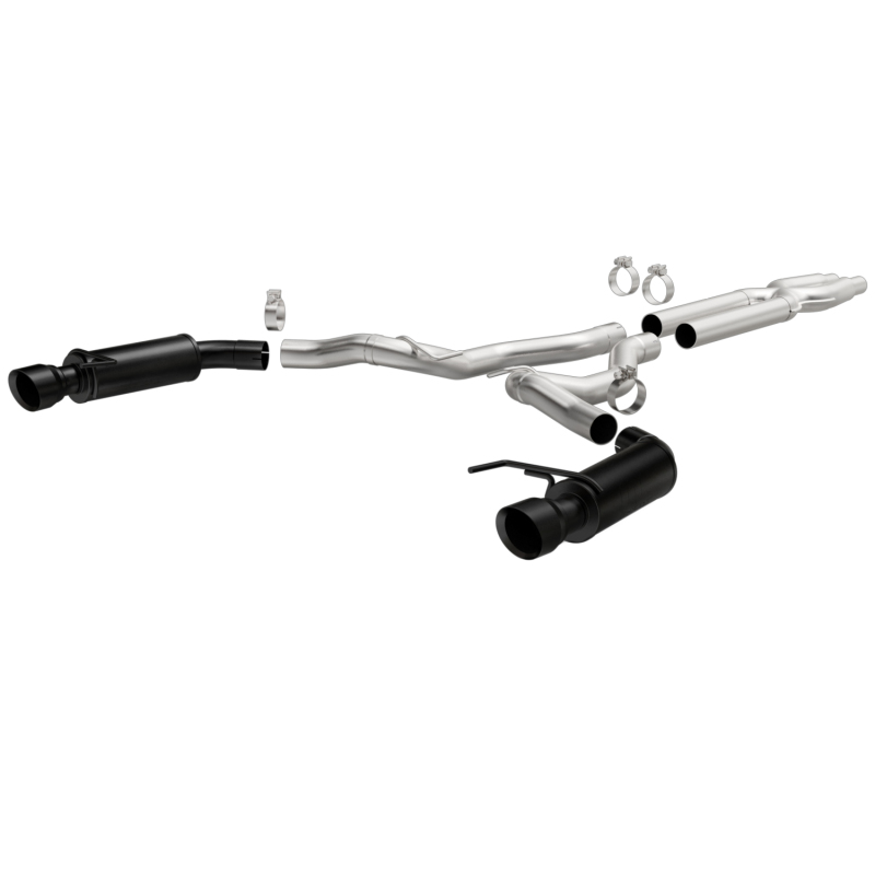 MagnaFlow Cat-Back 15-16 Ford Mustang 5.0L V8 Competition SS 3in Dual Split Rear 4.5in Black Tips - Bild 2