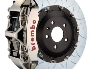 Brembo 15-23 Mustang GT Front GTR BBK 6 Piston Billet 405x34 2pc Rotor Slotted Type3- Nickel