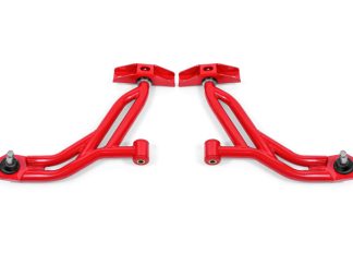 BMR 10-14 Ford Mustang Non-Adj. Lower A-Arms Delrin/Rod End w/ 19mm Tall Ball Joint - Red