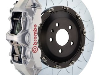 Brembo 15-23 Mustang GT (S550) Front GT BBK 6 Piston Cast 405x34 2pc Rotor Slotted Type-3-Silver