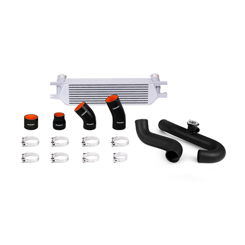 Mishimoto 2015 Ford Mustang EcoBoost Performance Intercooler Kit - Silver Core Wrinkle Black Pipes - Bild 2
