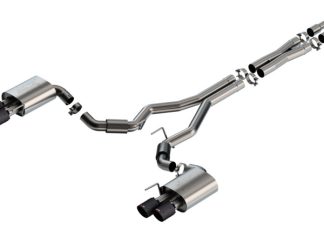 Borla 2024 Ford Mustang GT 5.0L V8 3 in ATAK Catback Non-Active Exhaust- Carbon Fiber Quad Tip