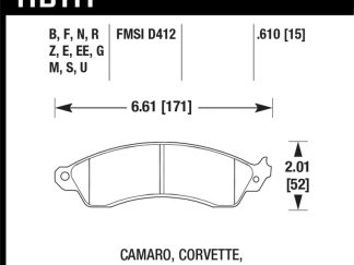 Hawk 96-99 Mustang Cobra 4.6L / 88-96 Corvette 5.7L / 88-92 Camaro 5.0L/5.7L 89-92 Pontiac Firebird