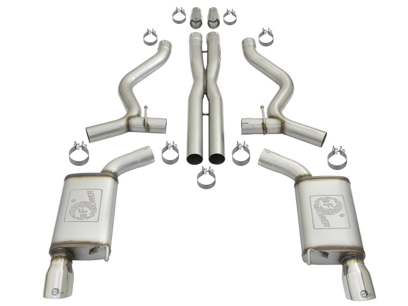 aFe MACHForce XP 3in Sport Tone Cat-Back Exhausts w/ Polished Tips 15-17 Ford Mustang V6/V8 - Bild 6