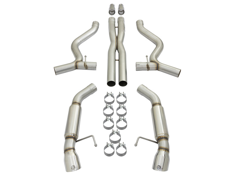 aFe MACHForce XP 3in Aggressive Toned Cat-Back Exhausts w/ Polished Tips 15-17 Ford Mustang V6/V8 - Bild 6