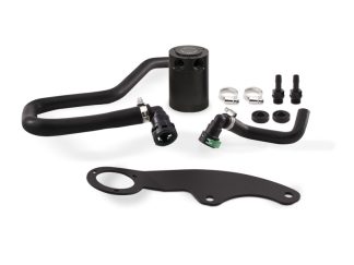 Mishimoto 11-14 Ford Mustang GT Baffled Oil Catch Can Kit - Black