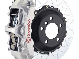 Brembo 05-14 Mustang GT Excl non-ABS Equipped Fr GT BBK 6Pist Cast 355x32 2pc Rtr Slot Type3-Silver