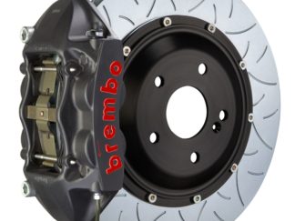 Brembo 15-23 Mustang Rear GTS BBK 4 Piston Cast 380x28 2pc Rotor Slotted Type3-Black HA