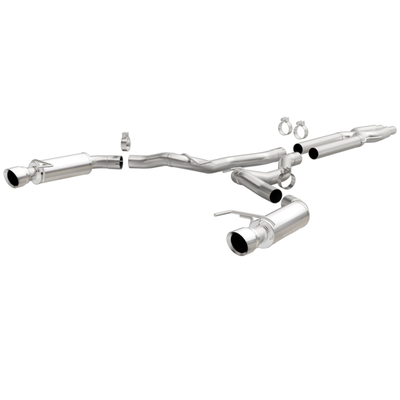 MagnaFlow Cat Back, SS, 3in, Competition, Dual Split Polished 4.5in Tips 2015 Ford Mustang GT V8 5.0 - Bild 29
