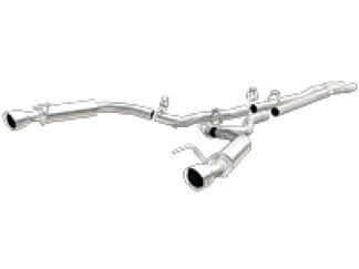 MagnaFlow Cat Back, SS, 2.5in, Competition, Dual Split Polished 4.5in Tips 2015 Ford Mustang V6 3.7L